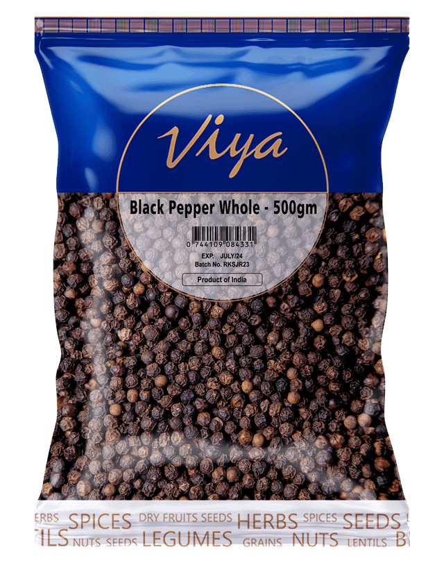 Viya Black Pepper Whole 500gm