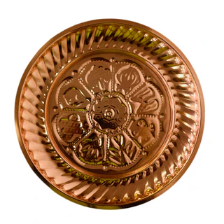 Asthamangal Copper Puja Thali 10 Inch